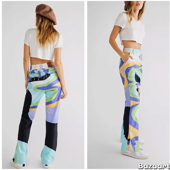 HOUSE‎ OF SUNNY nice to meet you UFO alien kidcore wide leg pants 4 - Picture 2 of 7